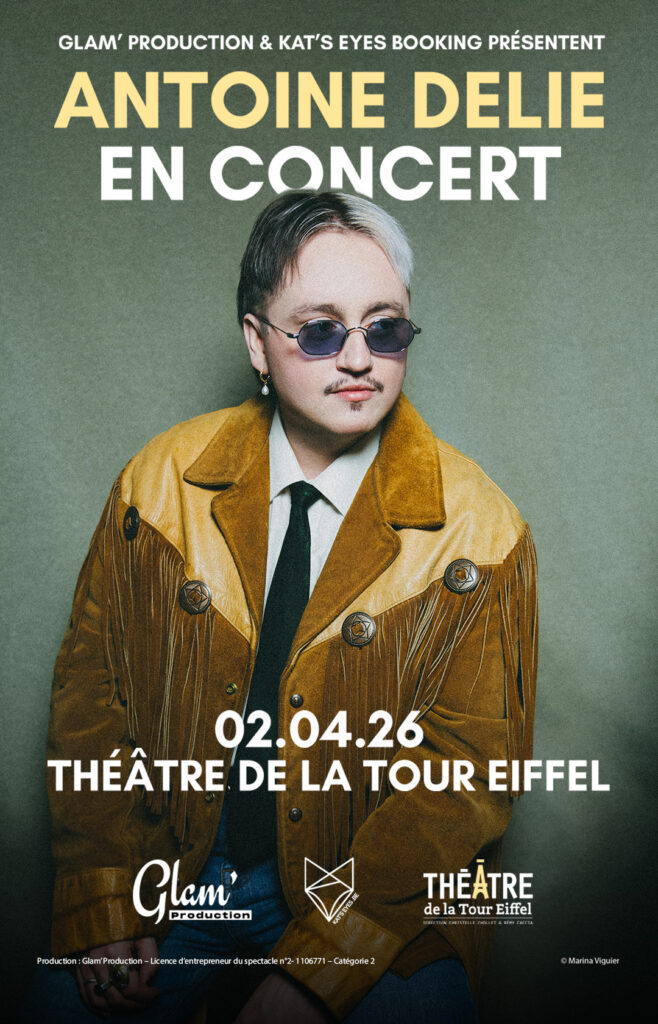 Découvrez Antoine Delie en concert le 2 avril 2026 au Théâtre de la Tour Eiffel. Un premier spectacle lumineux et sensible. Réservez vos places dès maintenant.